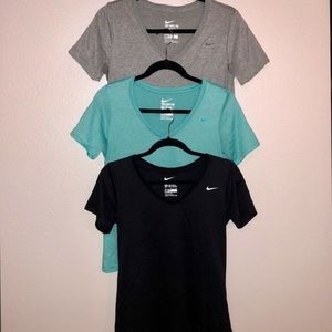 Nike Dry Fit V-Neck Tees